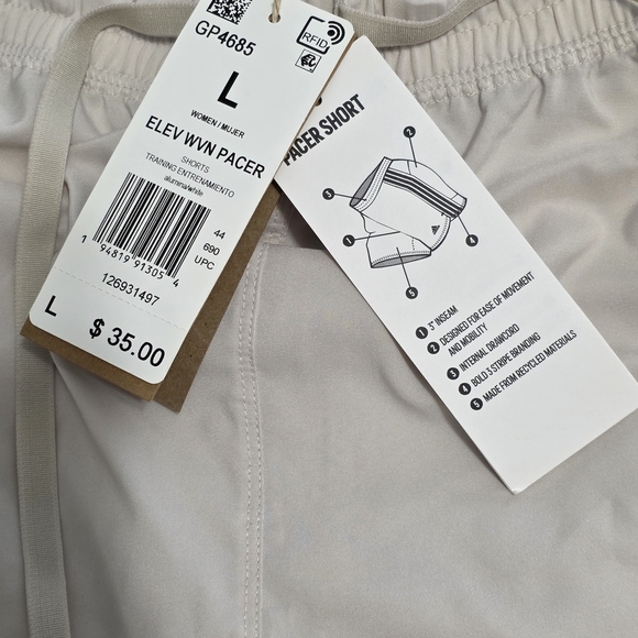 Adidas Women's Pacer Short 3" Inseam Size Large - Picture 3 of 7